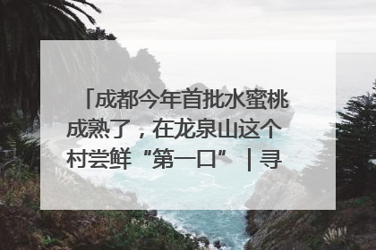 成都今年首批水蜜桃成熟了，在龙泉山这个村尝鲜“第一口”｜寻找和美乡村推荐官