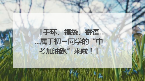 手环、福袋、寄语……属于初三同学的“中考加油跑”来啦！