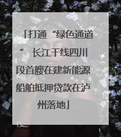 打通“绿色通道” 长江干线四川段首艘在建新能源船舶抵押贷款在泸州落地