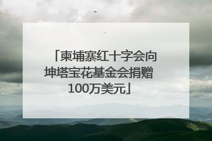 柬埔寨红十字会向坤塔宝花基金会捐赠100万美元