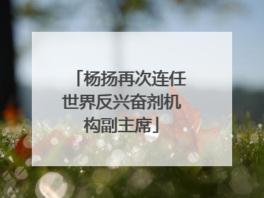 杨扬再次连任世界反兴奋剂机构副主席