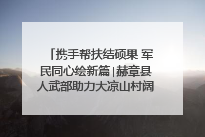 携手帮扶结硕果 军民同心绘新篇∣赫章县人武部助力大凉山村阔步乡村振兴路