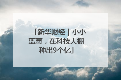 新华财经｜小小蓝莓，在科技大棚种出9个亿