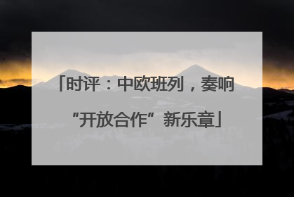 时评：中欧班列，奏响“开放合作”新乐章