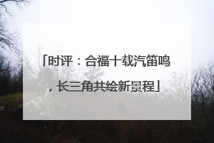 时评：合福十载汽笛鸣，长三角共绘新景程