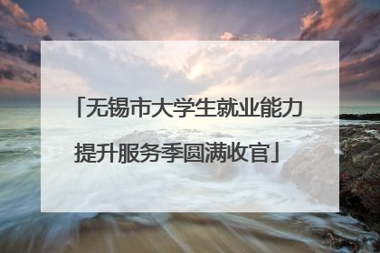 无锡市大学生就业能力提升服务季圆满收官