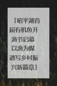 昭平湖首届有机鱼开渔节启幕 以渔为媒 谱写乡村振兴新篇章