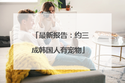 最新报告：约三成韩国人有宠物