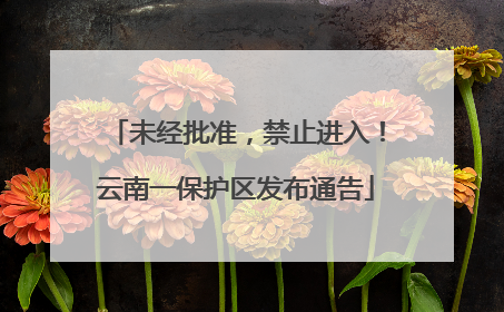 未经批准，禁止进入！云南一保护区发布通告