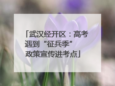 武汉经开区：高考遇到“征兵季”  政策宣传进考点