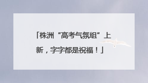 株洲“高考气氛组”上新，字字都是祝福！