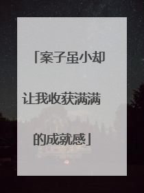 案子虽小却让我收获满满的成就感