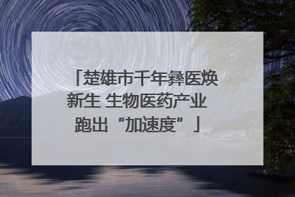 楚雄市千年彝医焕新生 生物医药产业跑出“加速度”
