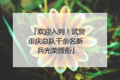 欢迎入列！武警重庆总队千余名新兵光荣授衔