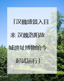 汉魏盛景入目来 汉魏洛阳故城遗址博物馆今起试运行