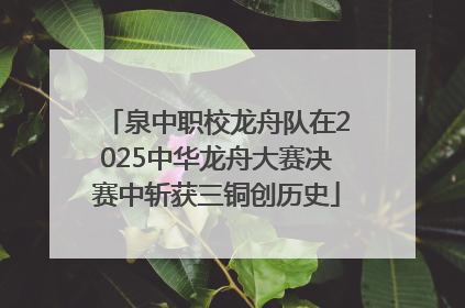 泉中职校龙舟队在2025中华龙舟大赛决赛中斩获三铜创历史
