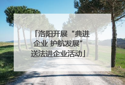 洛阳开展“典进企业 护航发展”送法进企业活动