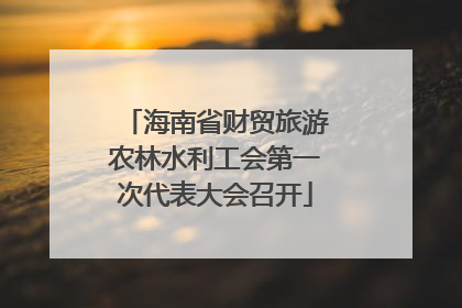 海南省财贸旅游农林水利工会第一次代表大会召开
