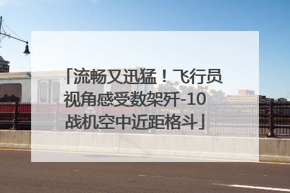 流畅又迅猛！飞行员视角感受数架歼-10战机空中近距格斗