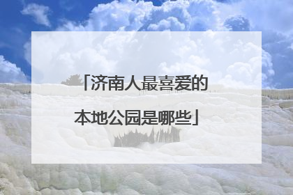 济南人最喜爱的本地公园是哪些