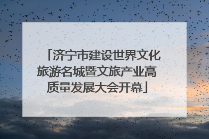 济宁市建设世界文化旅游名城暨文旅产业高质量发展大会开幕