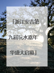 浙江安吉第九届玩水嘉年华盛大启幕