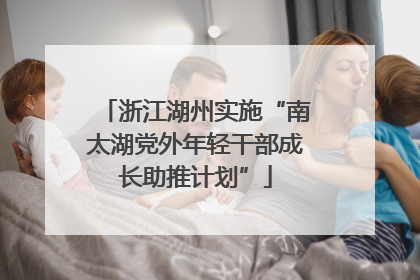 浙江湖州实施“南太湖党外年轻干部成长助推计划”