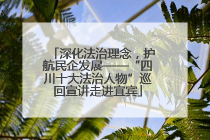 深化法治理念，护航民企发展——“四川十大法治人物”巡回宣讲走进宜宾