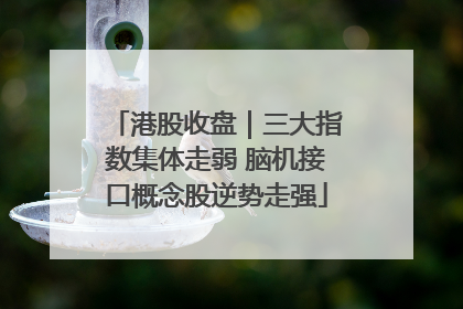 港股收盘｜三大指数集体走弱 脑机接口概念股逆势走强