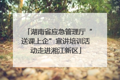 湖南省应急管理厅“送课上企”宣讲培训活动走进湘江新区