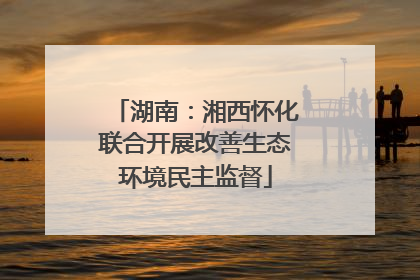 湖南：湘西怀化联合开展改善生态环境民主监督