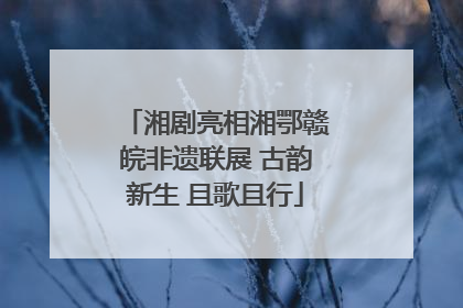 湘剧亮相湘鄂赣皖非遗联展 古韵新生 且歌且行