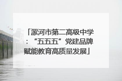 漯河市第二高级中学：“五五五”党建品牌赋能教育高质量发展