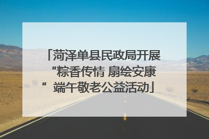 菏泽单县民政局开展“粽香传情 扇绘安康”端午敬老公益活动