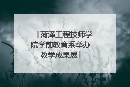 菏泽工程技师学院学前教育系举办教学成果展