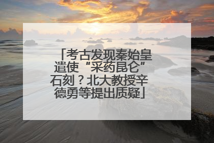 考古发现秦始皇遣使“采药昆仑”石刻？北大教授辛德勇等提出质疑
