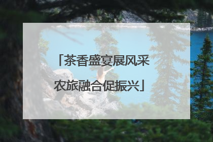 茶香盛宴展风采 农旅融合促振兴