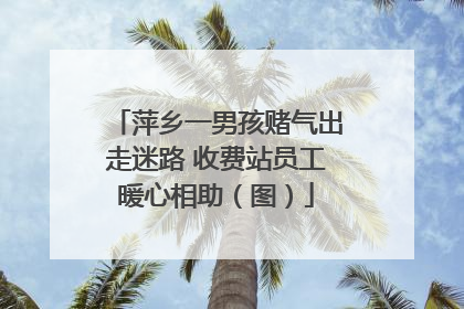 萍乡一男孩赌气出走迷路 收费站员工暖心相助（图）