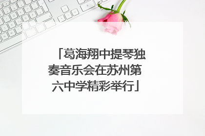 葛海翔中提琴独奏音乐会在苏州第六中学精彩举行