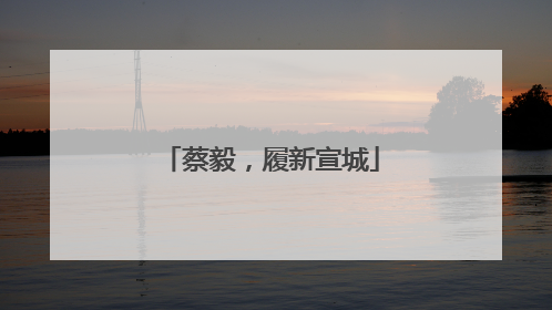 蔡毅，履新宣城