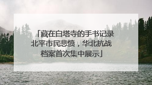 藏在白塔寺的手书记录北平市民悲愤，华北抗战档案首次集中展示