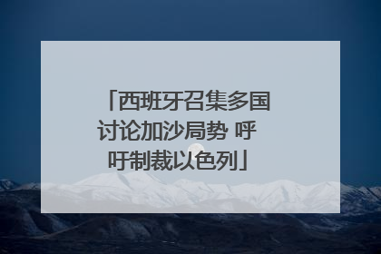 西班牙召集多国讨论加沙局势 呼吁制裁以色列