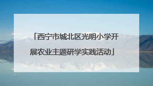 西宁市城北区光明小学开展农业主题研学实践活动