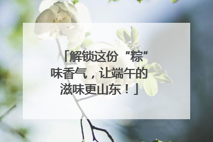 解锁这份“粽”味香气，让端午的滋味更山东！