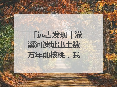 远古发现｜濛溪河遗址出土数万年前核桃，我国先民食用核桃历史大幅提前