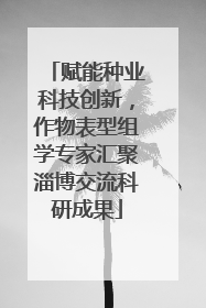 赋能种业科技创新，作物表型组学专家汇聚淄博交流科研成果