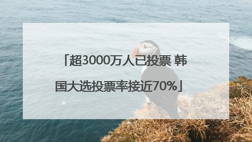 超3000万人已投票 韩国大选投票率接近70%