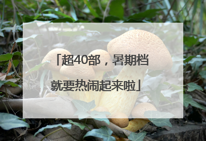 超40部，暑期档就要热闹起来啦