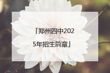 郑州四中2025年招生简章