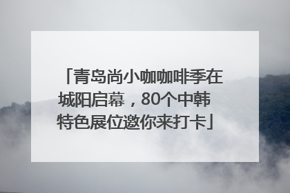 青岛尚小咖咖啡季在城阳启幕，80个中韩特色展位邀你来打卡